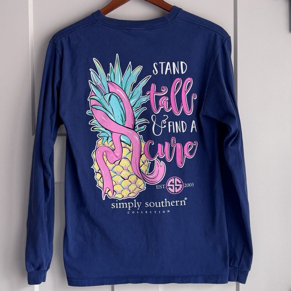 SIMPLY SOUTHERN Shirt Sz SMALL Breast Cancer Month "STAND TALL & FIND A CURE*